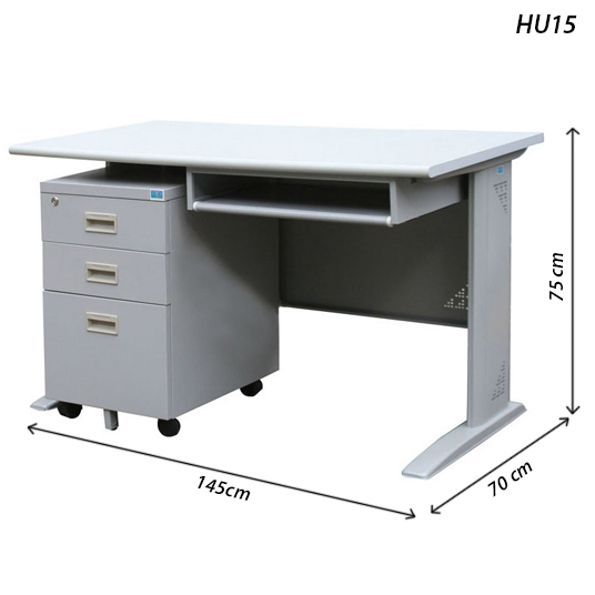 Bàn nhân viên chân sắt HU15 ( Melamine)